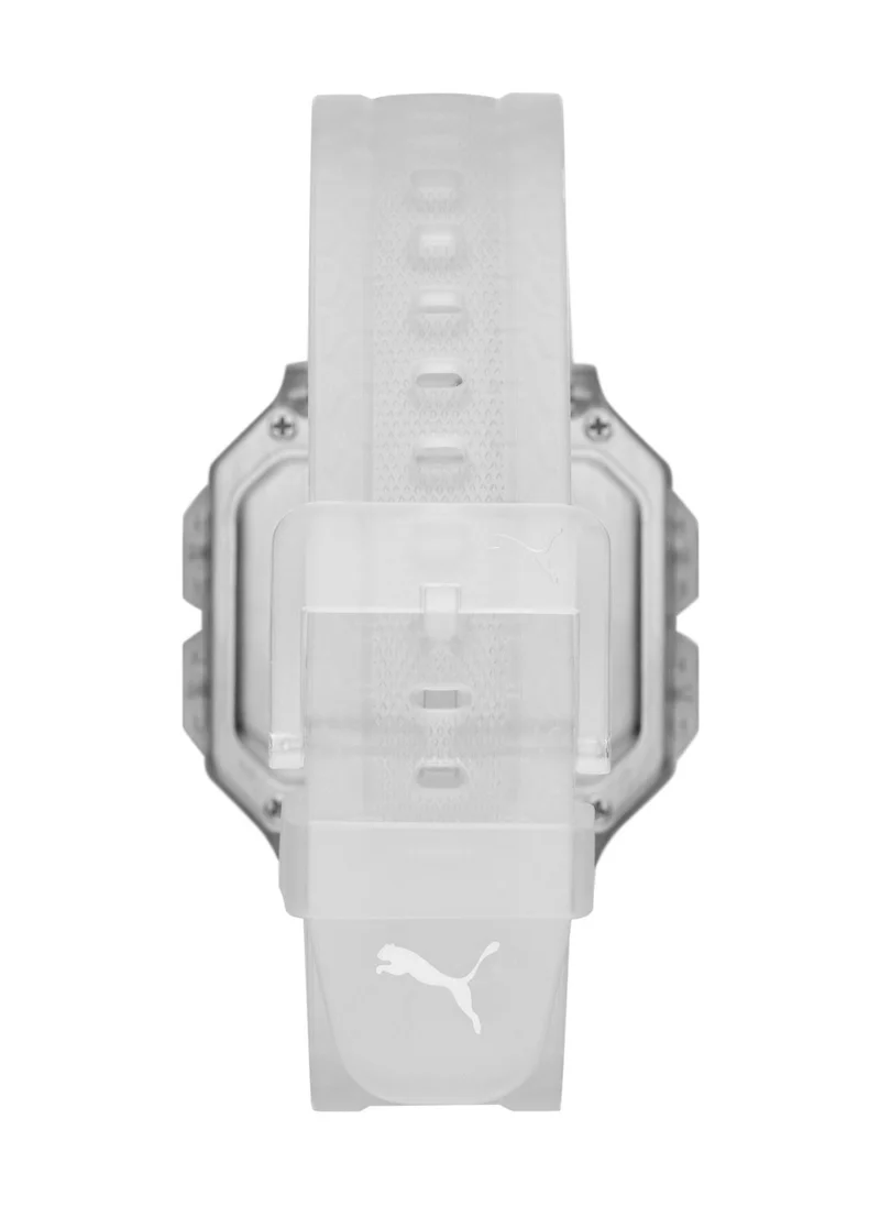 PUMA Digital Mechanical Watch for Women With White Silicone Band- ATM - PU P5036