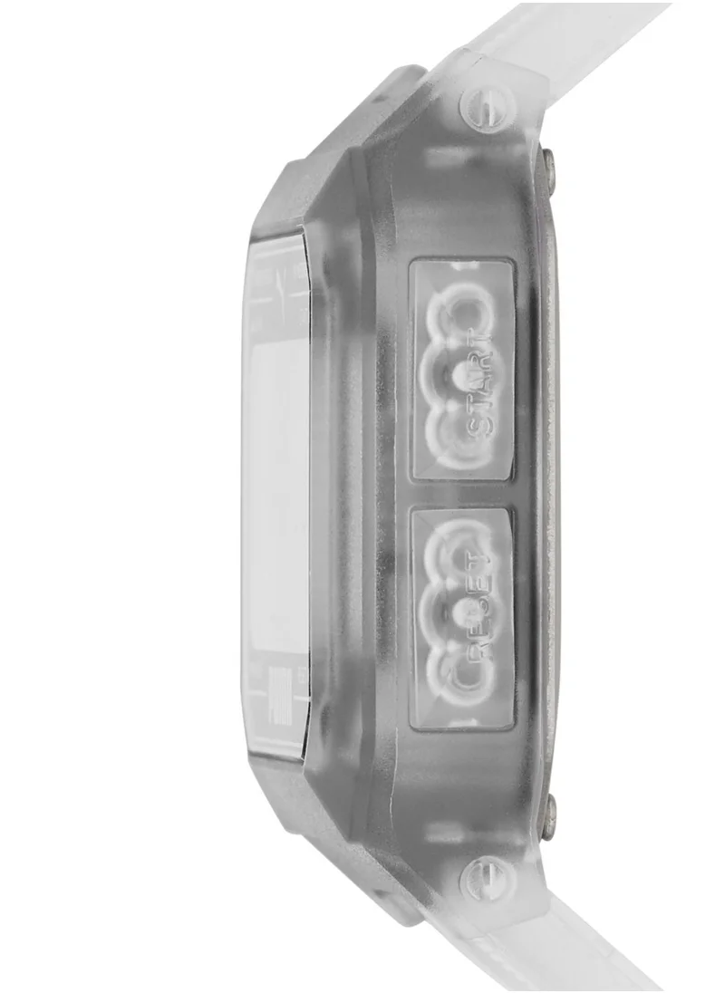 PUMA Digital Mechanical Watch for Women With White Silicone Band- ATM - PU P5036