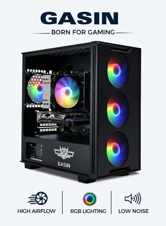 غاز كمبيوتر ألعاب بمعالج Core i5-11400F/قرص اس اس دي سعة 1 تيرابايت/ذاكرة وصول عشوائي (رام) سعة 16 جيجابايت/ذاكرة وصول عشوائي (رام) سعة 3200 ميجابايت/نظام تشغيل ويندوز 11/بطاقة رسومات NVIDIA GeForce GTX 1650 Super Graphics سعة 4 جيجابايت/ أسود - Image 2