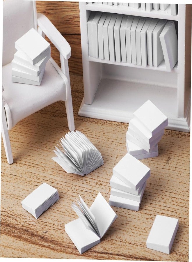 Pluzmecalm 30PCS Mini Dollhouse Books, 1:12 Scale Blank Miniatures Dollhouse Books Tiny Blank Notebook for Doll House Bookshelf Decoration - Image 4