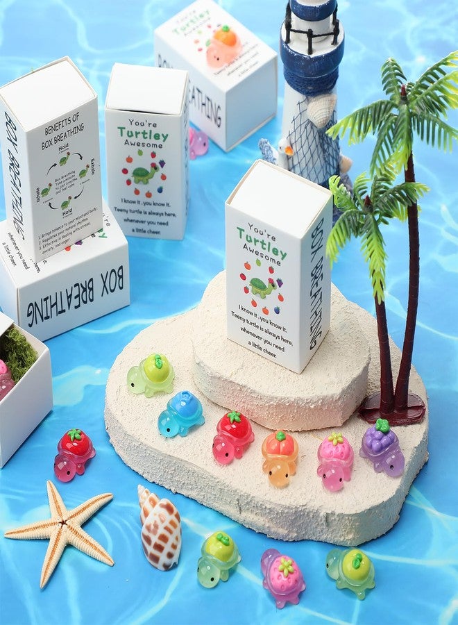 RoundFunny 36 Sets Employee Appreciation Gift Bulk You're Turtley Awesome Inspirational Employee Appreciation Thank You Gifts Resin Turtle Party Favors for Staff Coworkers Teacher - Image 2