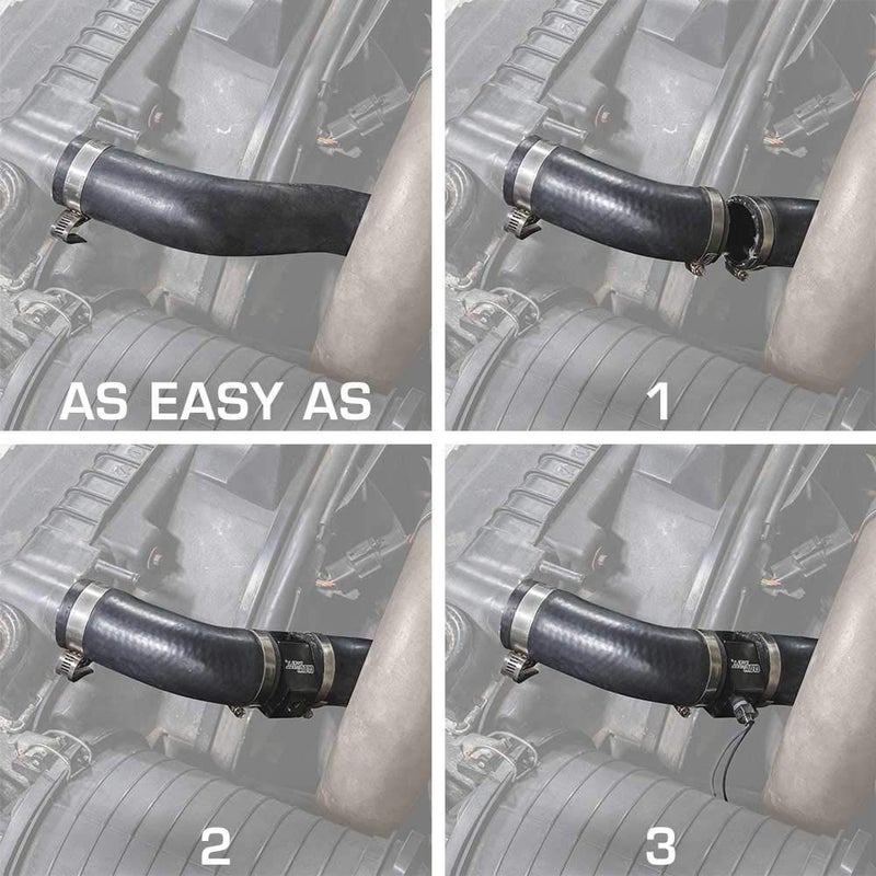 GLOWSHIFT 44mm 1-3/4" Radiator Hose Attachment Adapter for Water Coolant Temperature Gauge Sensor - Includes Hose Clamps - Image 3