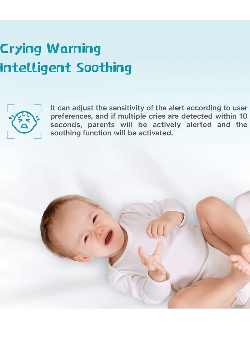 Advanced Smart Baby Monitor Cry Face Cover up, Danger Zone Detection with App to Phone Wall Mount Camera Call HD Night Remote Video