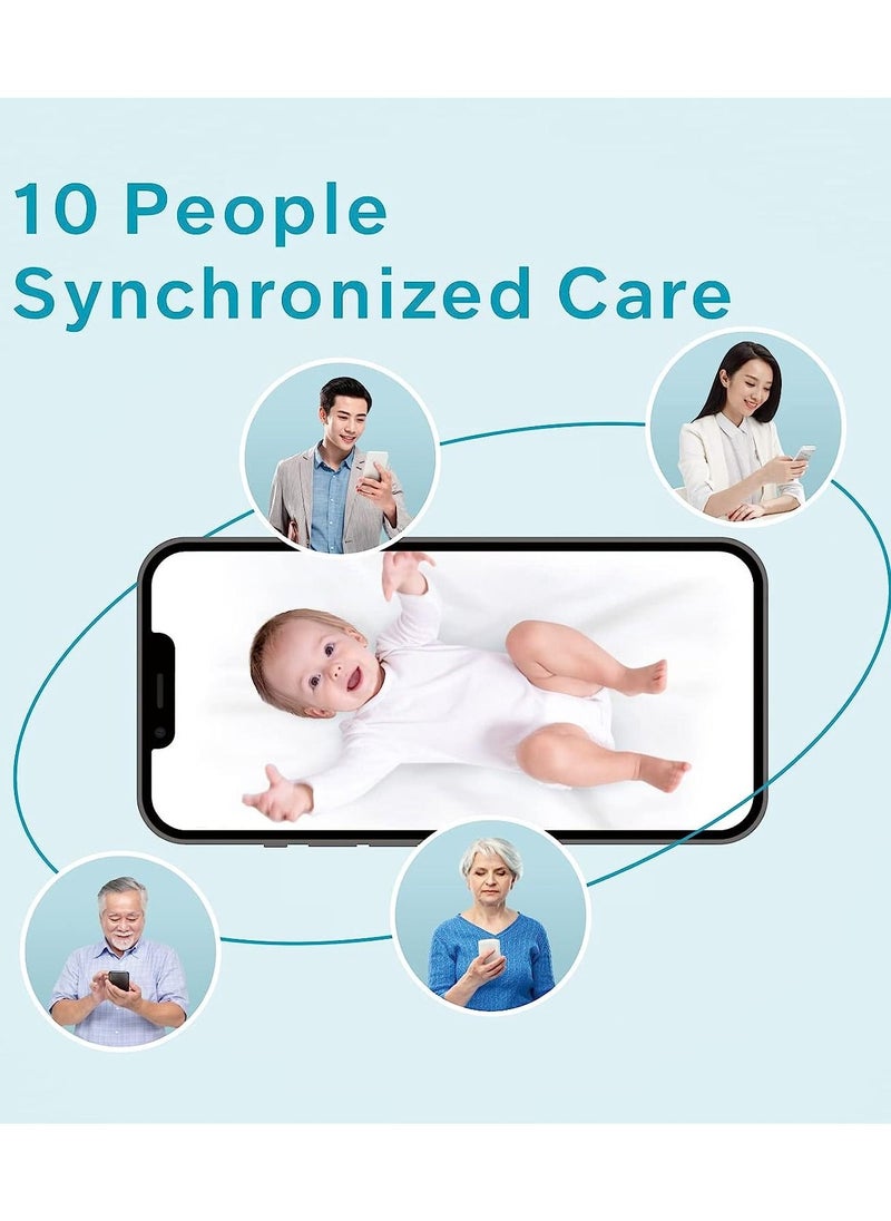 Advanced Smart Baby Monitor Cry Face Cover up, Danger Zone Detection with App to Phone Wall Mount Camera Call HD Night Remote Video