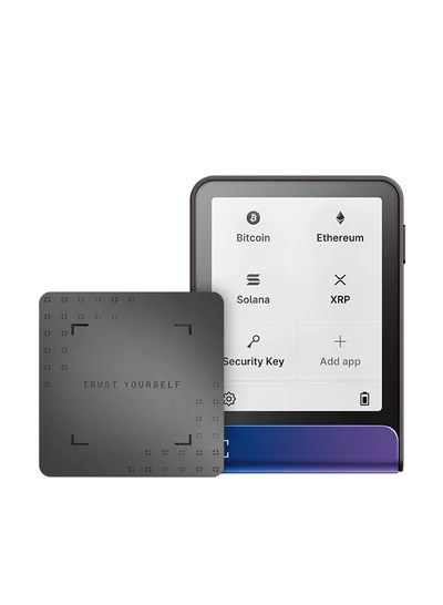Ledger Flex Hardware Wallet | 2.84" TouchScreen + Recovery Key, Bitcoin Security, World's Safest Crypto Wallet, Bluetooth Connection, USB-C Charging, 5000+ Coins & NFT, for iOS & Android - Neptune Blue