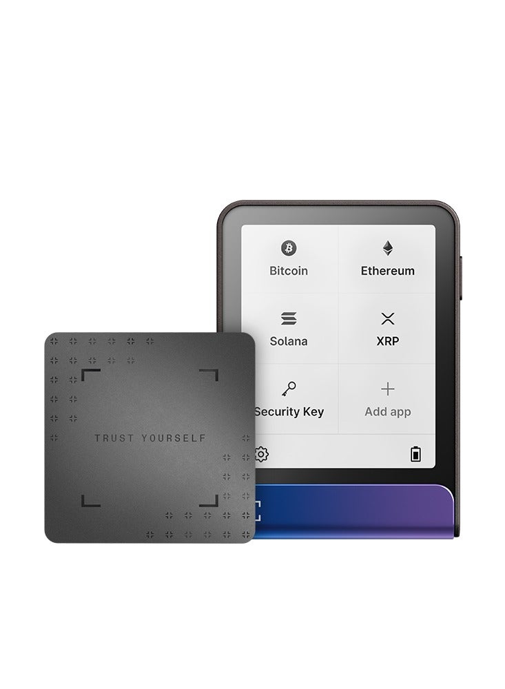 Ledger Flex Hardware Wallet | 2.84" TouchScreen + Recovery Key, Bitcoin Security, World's Safest Crypto Wallet, Bluetooth Connection, USB-C Charging, 5000+ Coins & NFT, for iOS & Android - Neptune Blue  - Image 1
