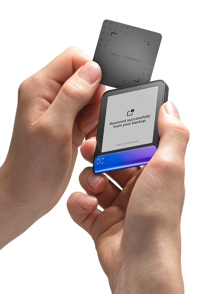 Ledger Flex Hardware Wallet | $70 BITCOIN REWARD FROM LEDGER | 2.84" TouchScreen + Recovery Key, Bitcoin Security, World's Safest Crypto Wallet, Bluetooth Connection, for iOS & Android - Neptune Blue - Image 4