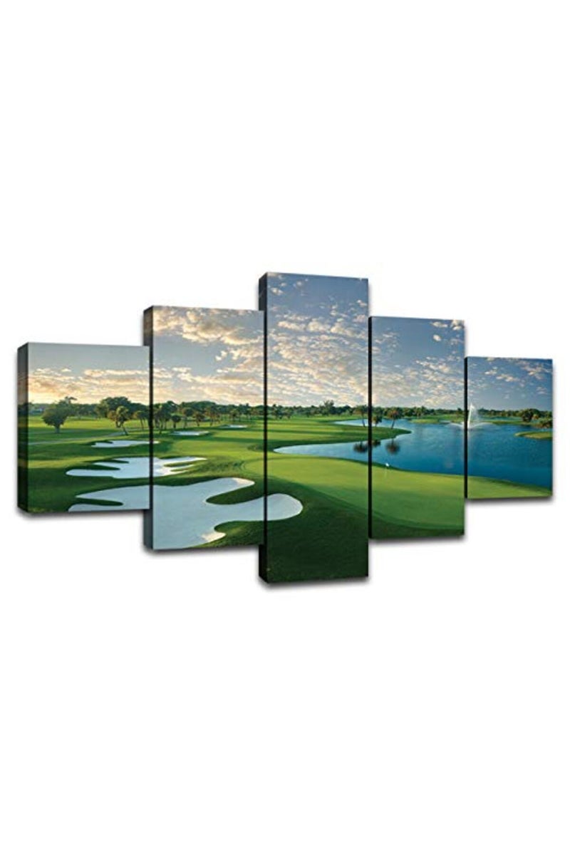 Artbrush Tower Blue Monster Course Golf Hole18 Posters, Canvas Wall Art - Image 2