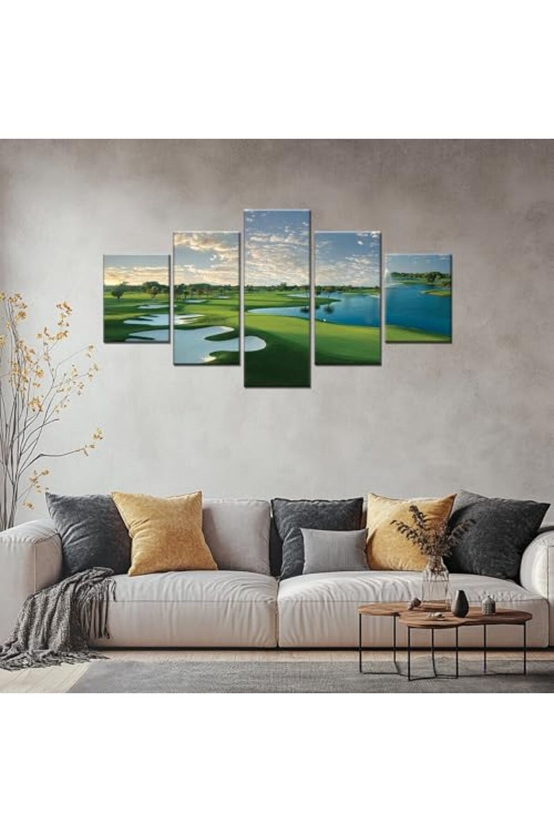 Artbrush Tower Blue Monster Course Golf Hole18 Posters, Canvas Wall Art - Image 4