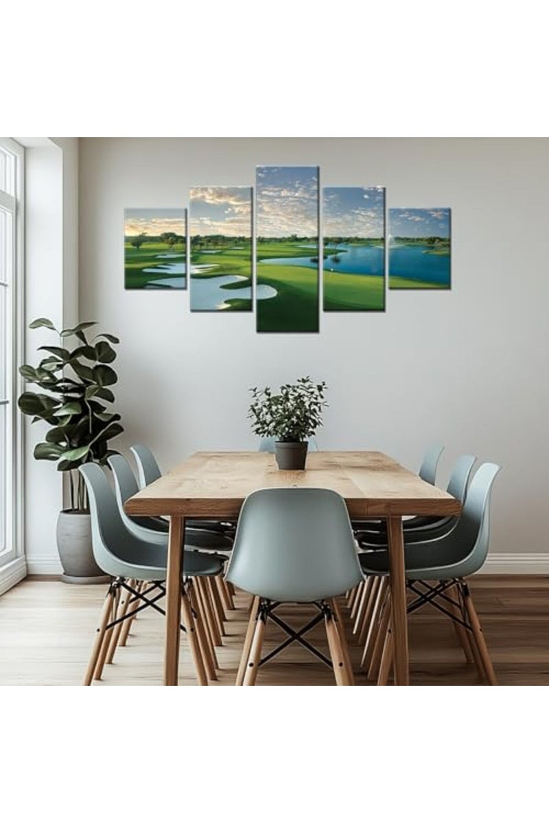 Artbrush Tower Blue Monster Course Golf Hole18 Posters, Canvas Wall Art - Image 3
