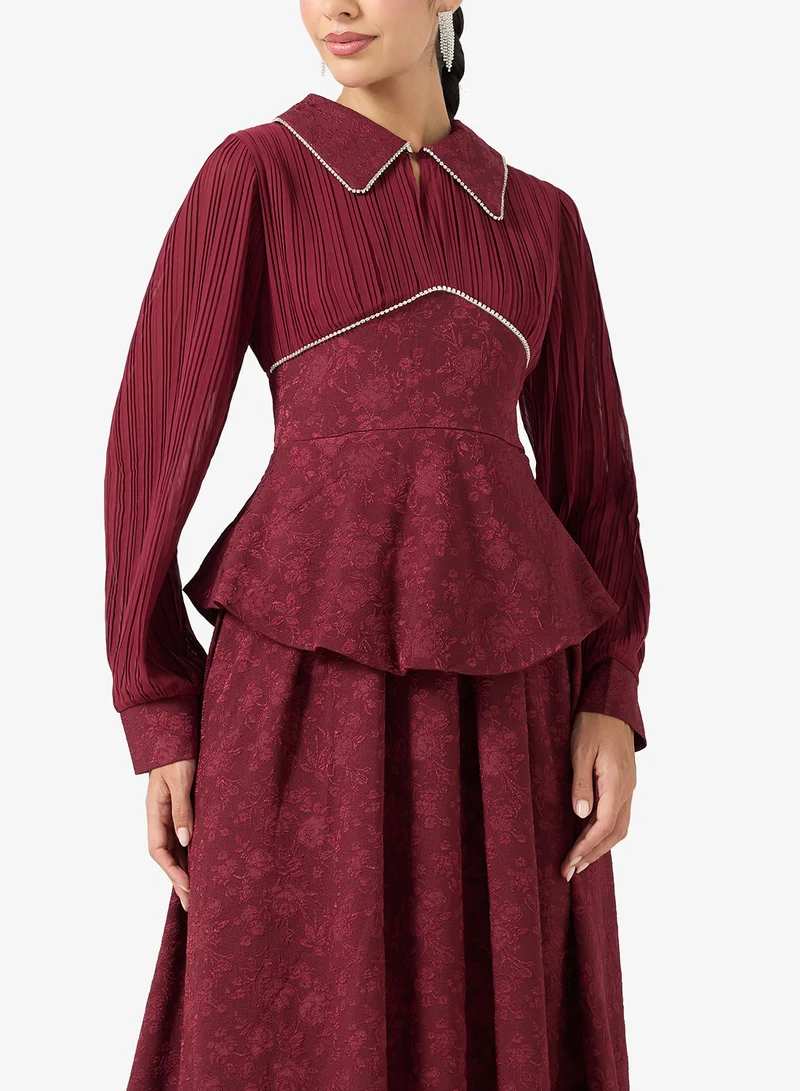 Khizana  Dress With Mock Peplum for Women | Best Price UAE