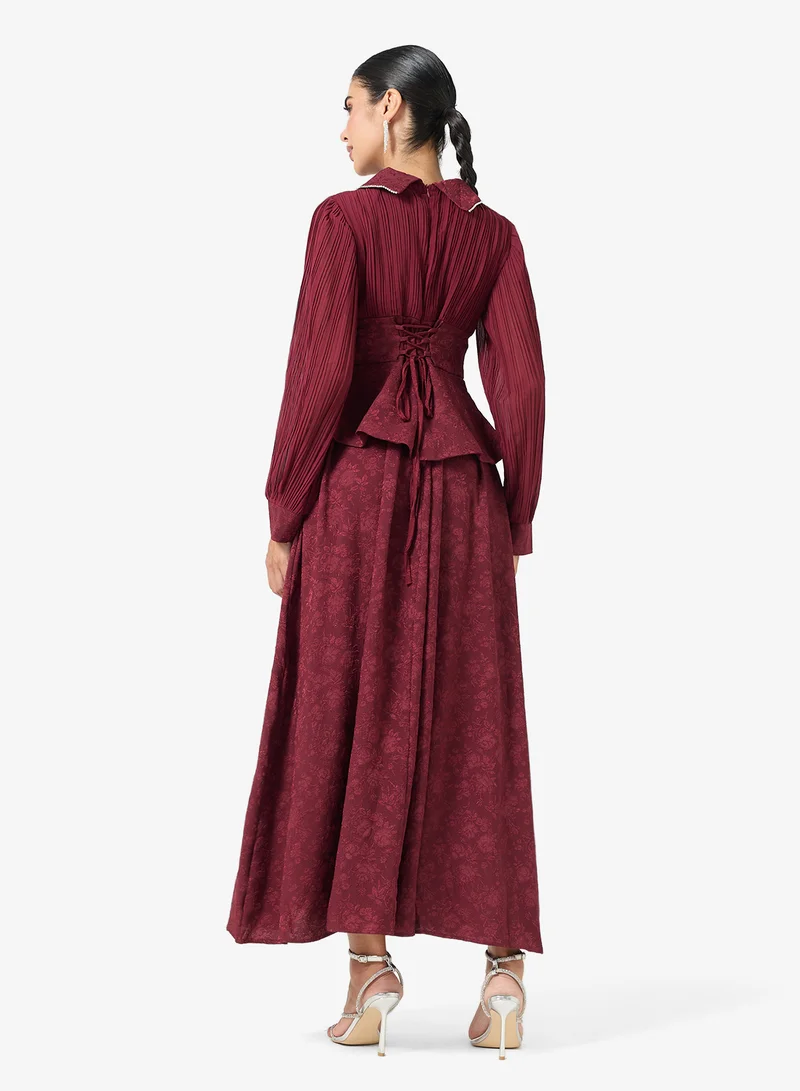 Khizana  Dress With Mock Peplum for Women | Best Price UAE