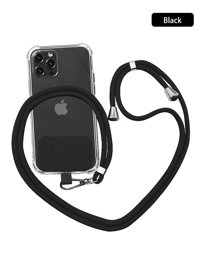 Universal phone lanyard, messenger-style phone lanyard, multi-functional nylon patch adjustable shoulder strap, compatible with most smartphones - Image 1