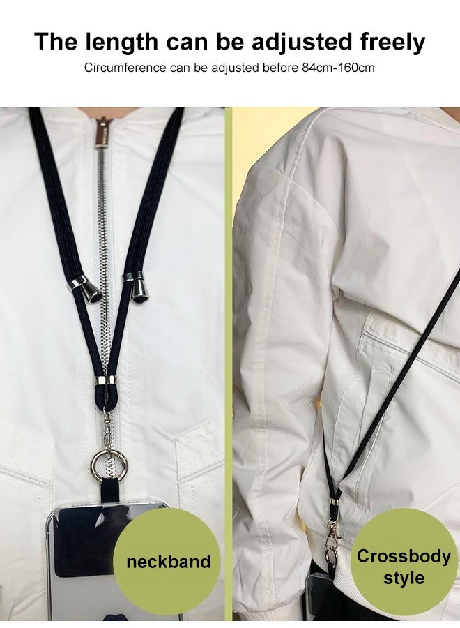Universal phone lanyard, messenger-style phone lanyard, multi-functional nylon patch adjustable shoulder strap, compatible with most smartphones - Image 2