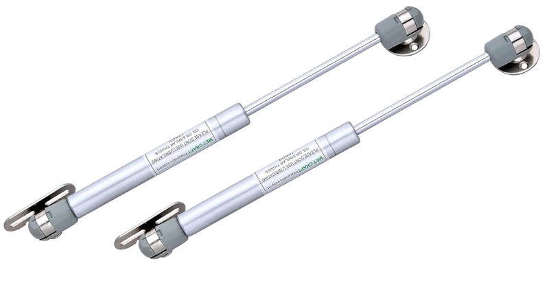 Met Craft Steel 10 Inch Hydraulics Gas Spring Stay Strut Pneumatic Lift Support Cabinet Hinges for 15 KG Load (Silver, 15 KG) - Pack of 2 pcs - Image 1