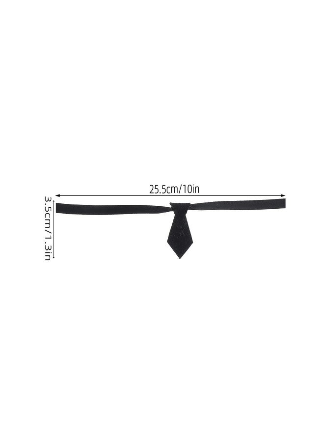 TOYANDONA 4pcs Miniature Neckties Soft Black Tiny Doll Ties for Dolls Crafting Projects and Garden Decoration Accessories - Image 5