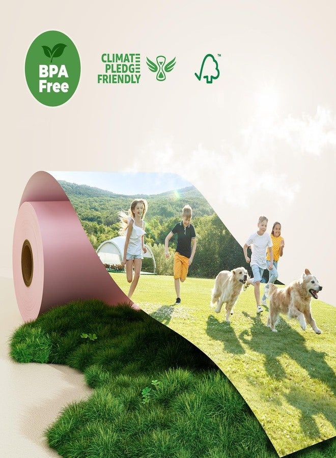 MUNBYN ورق حراري وردي من مونبين، مقاس 2 1/4 بوصة × 50 قدمًا، ورق طباعة بديل لكاميرات الأطفال، ورق إيصالات (10 لفات)، ورق إيصالات حراري خالٍ من مادة BPA، يناسب طابعات نقاط البيع الحرارية الصغيرة مقاس 58 مم، وأجهزة بطاقات الائتمان ذات الطرفية المربعة. - Image 5