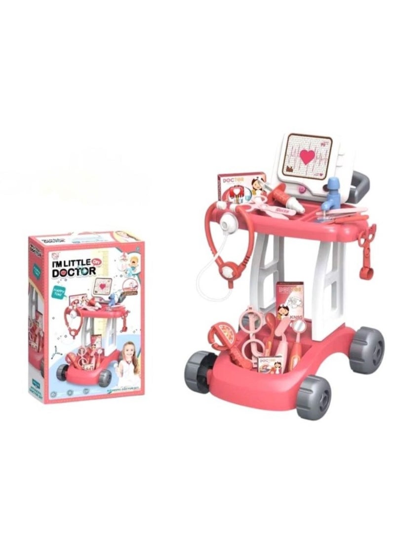 اجعل طفلك يعيش تجربة الطبيب الحقيقية مع مجموعة الطبيب التعليمية للأطفال. تأتي هذه المجموعة بتصميم ممتع وألوان جذابة، وتشمل أدوات طبية تحاكي الواقع مثل السماعة، المقص، الميزان، جهاز قياس النبض والمزيد. تساعد اللعبة على تنمية خيال الطفل وتشجيعه على تقمص الأدوار وتعزيز مهارات التواصل. مناسبة للأطفال من عمر 3 سنوات وما فوق - Image 1