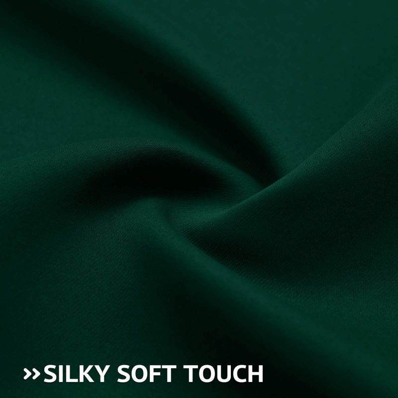 COSVIYA Grommet Blackout Room Darkening Dark Green Curtains 84 inch Length 2 Panels Thick Polyester Light Blocking Insulated Thermal Window Curtain Drapes for Bedroom/Living Room 38x84 inches - Image 5