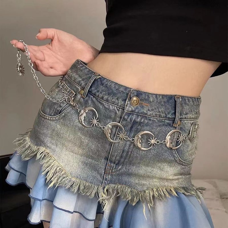 Y2K Dopamine Millennium Spice Girl Pink Star Belt Women'S Belt Sweet Cool Jeans With Personality All-Match - Image 3
