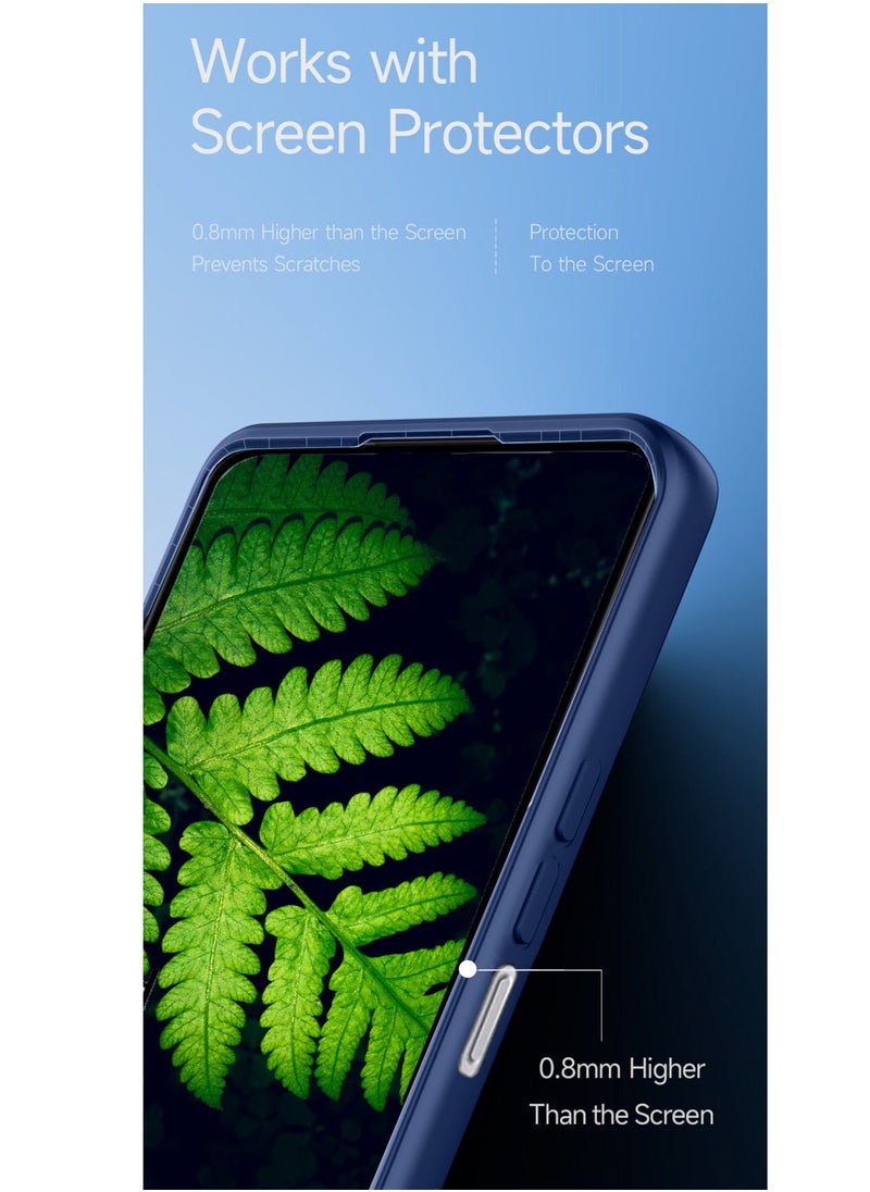 CHAPPELINE - Silicone Pattern Card Holder Case Cover For Samsung Galaxy a25 Navy Blue - Image 1