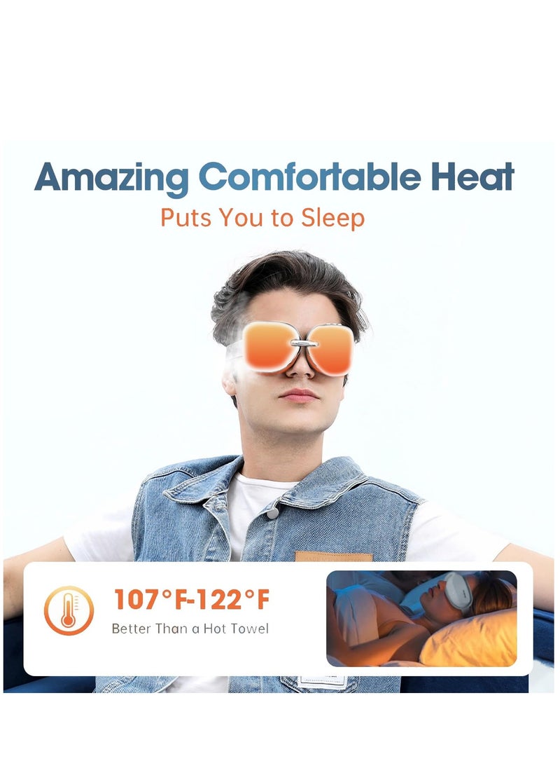 Excefore - Eye Massager,Heated Eye Mask Massager with Vision Window and Vibrate , Relax and Reduce Eye Strain Dark Circles Eye Bags Dry Eye， Improve Sleep - Image 1