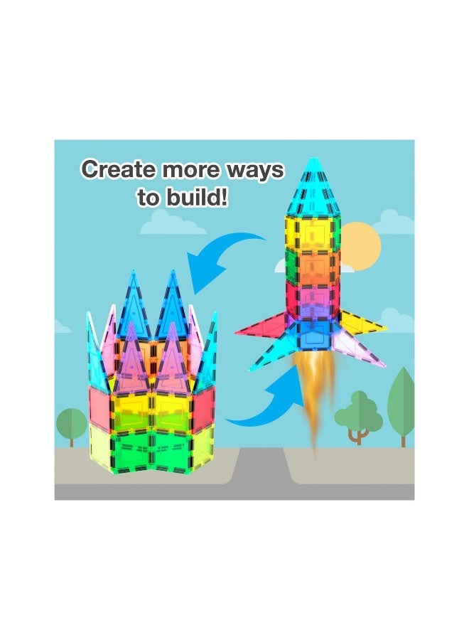 PicassoTiles مجموعة بلاط بيكاسو المغناطيسية على شكل صاروخ (32 قطعة) - Image 2