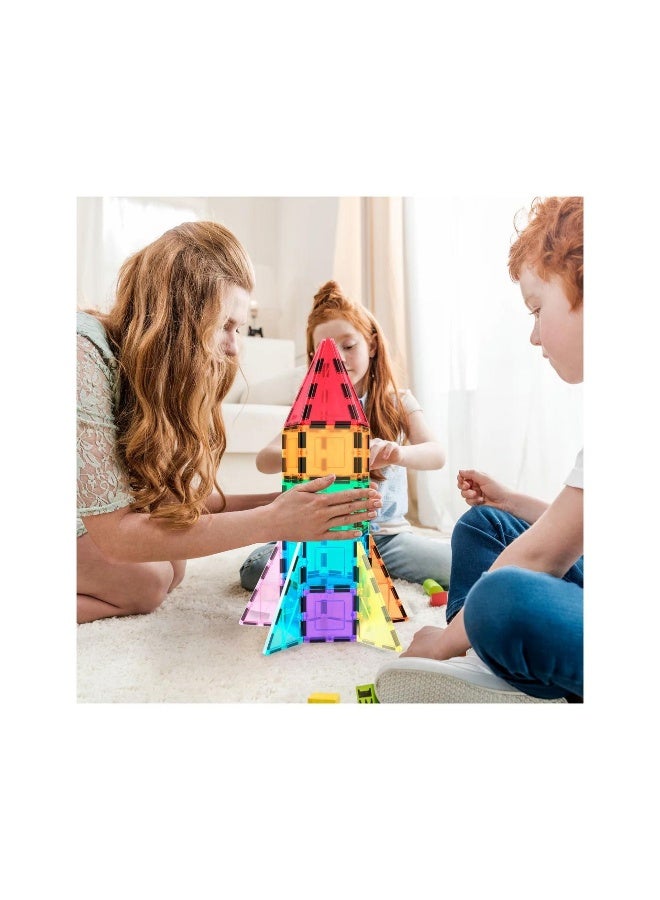 PicassoTiles مجموعة بلاط بيكاسو المغناطيسية على شكل صاروخ (32 قطعة) - Image 3