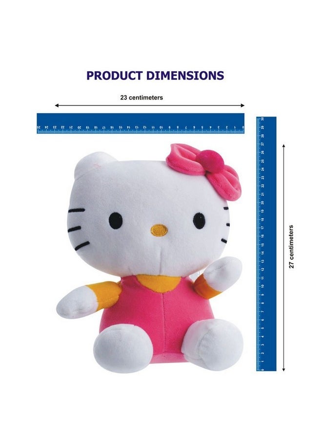SANA SANA Soft Plush Stuffed Cute Kitty for Kids & Gifts (Dark Pink, 26cm)  - Image 3