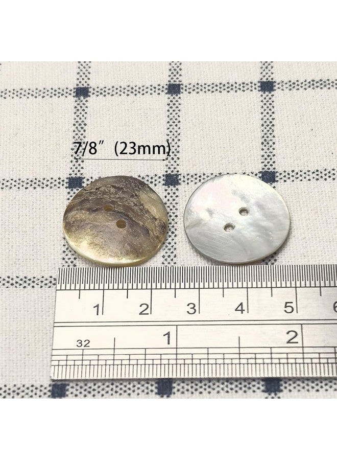 Chenkou Craft New Upick 11/13/15/23Mm 100Pcs Shell Buttons Sewing Craft Buttons 2 Holes (23Mm) - Image 2