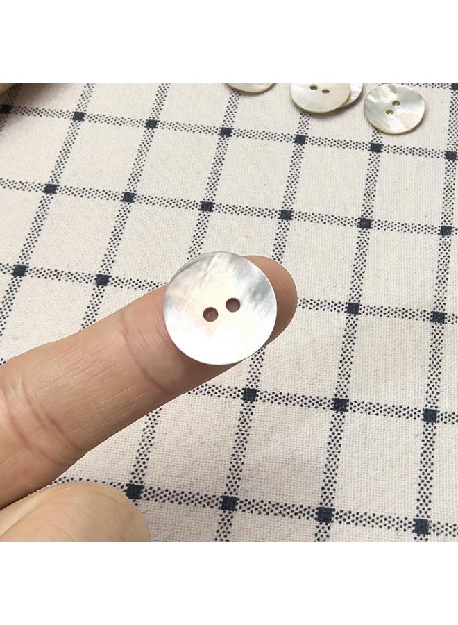 Chenkou Craft New Upick 11/13/15/23Mm 100Pcs Shell Buttons Sewing Craft Buttons 2 Holes (23Mm) - Image 3