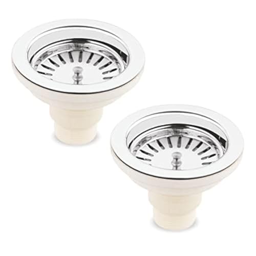 Ruhe® PVC Sink Coupling | Stainless Steel Kitchen Sink PVC Drain Outlet Connector with Chrome Finish | Durable Sink Waste Coupling for Kitchen & Bathroom Use - Image 1