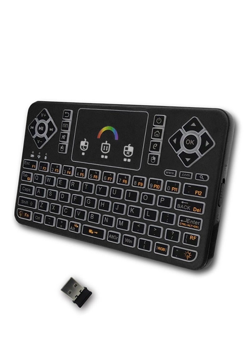 Q9 2.4G RF Wireless Mouse Combo Handheld Remote Control Keyboard With Touchpad - English - Image 1