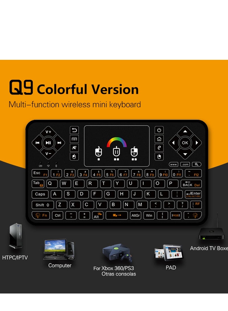 Q9 2.4G RF Wireless Mouse Combo Handheld Remote Control Keyboard With Touchpad - English - Image 3
