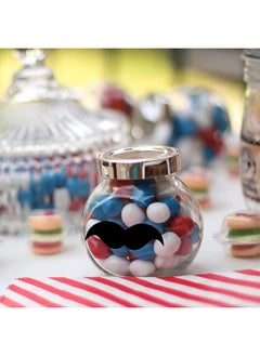 Top label 234 Pcs Mustache Stickers Happy Father'S Day Stickers Halloween Mustache Labels For Party Supplies 3.35 X 1.15 Inch Little Accent Decoration Stickersfree A White Chalk  - Image 5