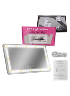 Car Sun Visor Mirror with LED-Rechargeable Touch Screen LED