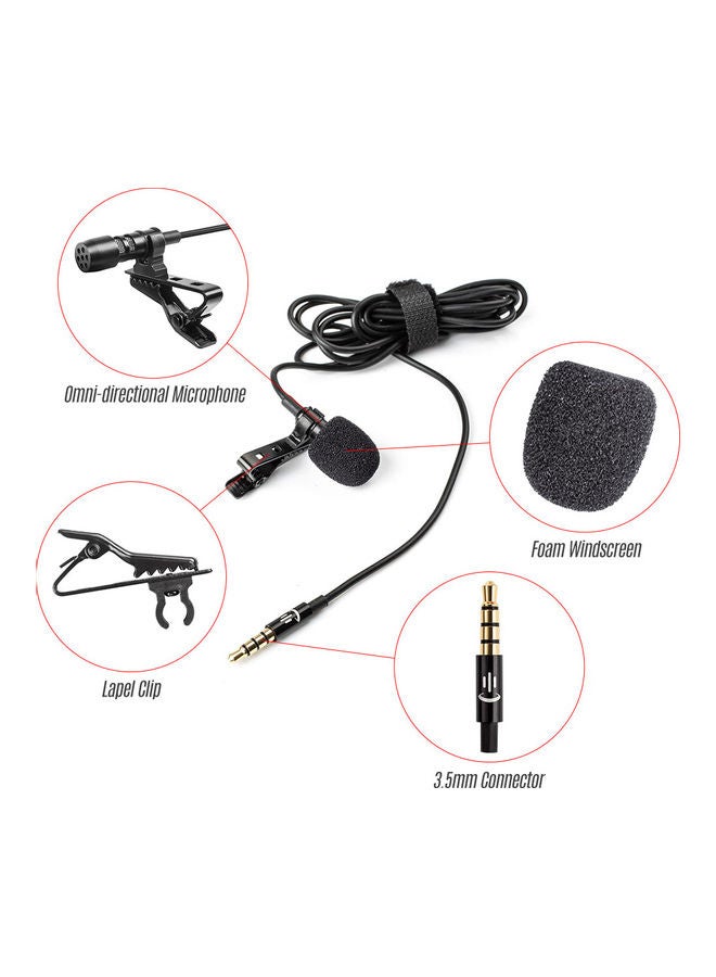 ميكروفون بخاصية إلغاء الضوضاء مقاس 3.5 مم أسود - Image 3