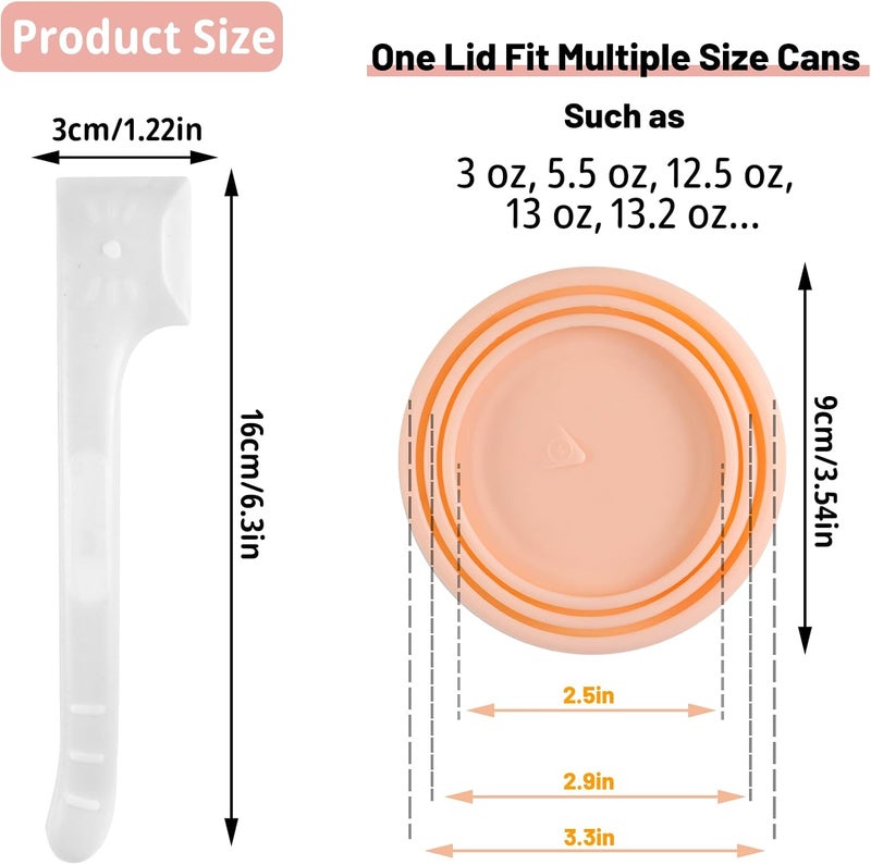 HOYDATE Pet Food Can Rubber Covers with 3Pcs Pet Wet Food Spoons Pet Food Mixing Spoons Dog Food Can Covers Lids for Pet Cat Dog Feeding Can and Wet Food Storage - Image 2