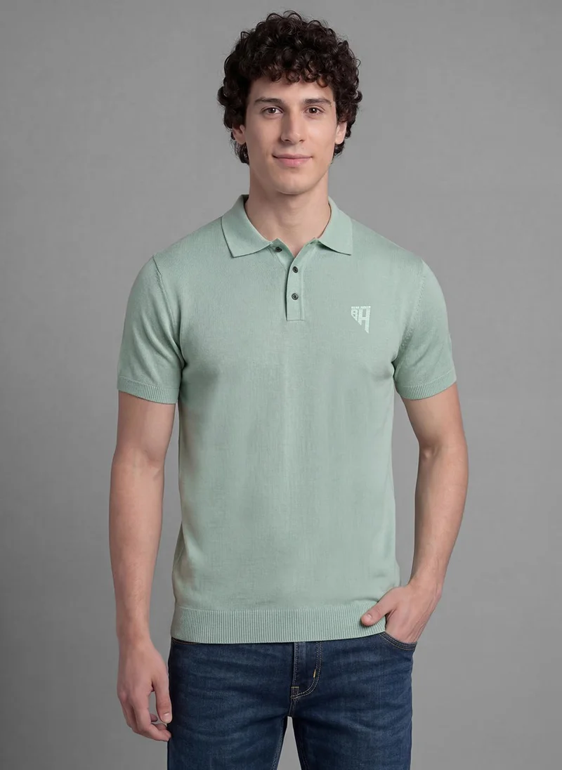 Being Human Men Brand Logo Polo Collar Pure Cotton T-shirt