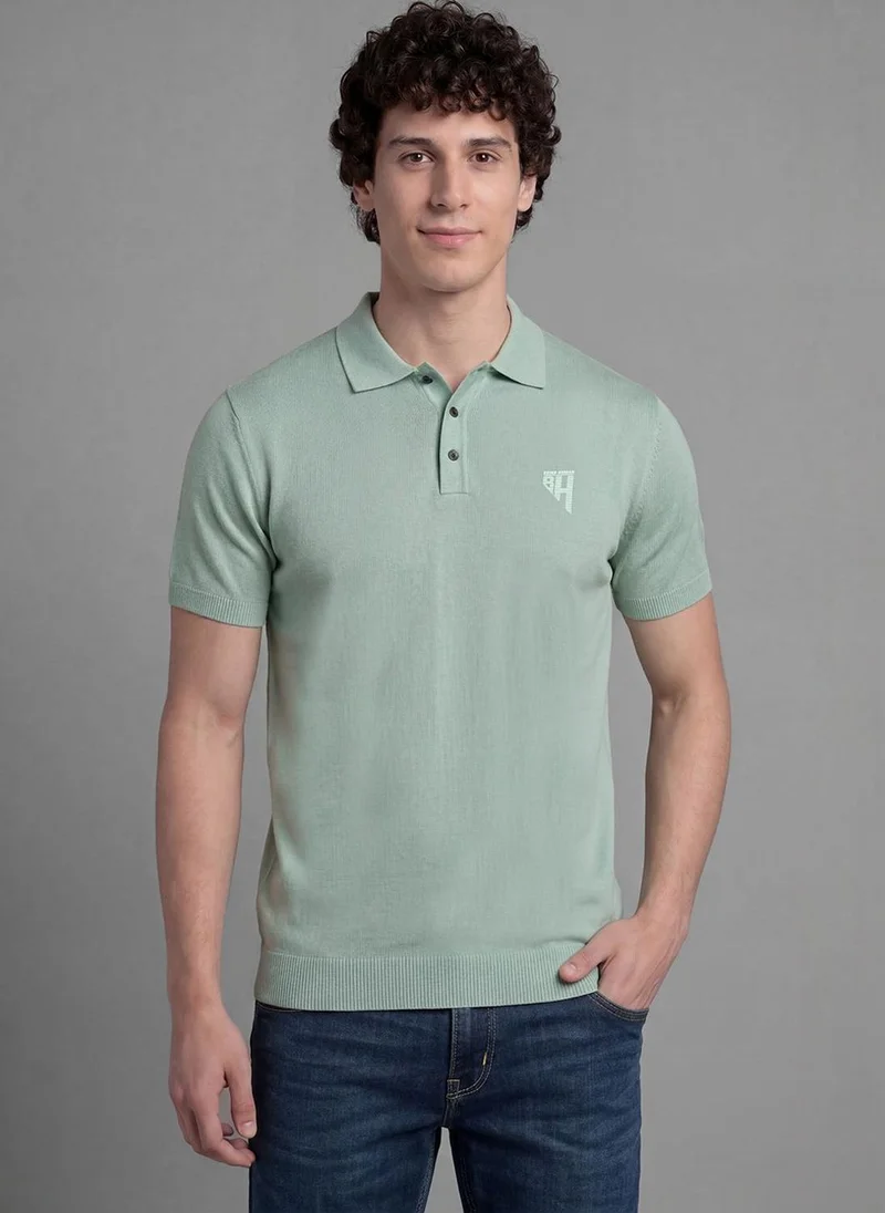 Being Human Men Brand Logo Polo Collar Pure Cotton T-shirt