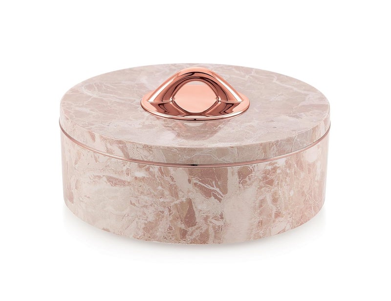 Nabhya Round Shape 4 Section Multipurpose Dry Fruit Storage Container Set Box with AirTight Lid Plastic Utility For Serving Sweets Chocolates Candy Pickle Kitchen accessories Beige Big - Image 3