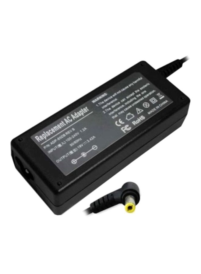 Replacement Power Adapter For Acer Black