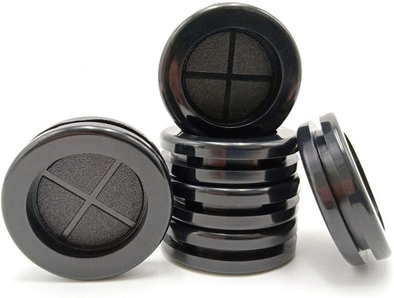 EASYEAH Store 1-1/2 in Rubber Grommets for Wiring, 1-3/16 in ID Double-Sided Rubber Plugs for Round Holes, Firewall Grommet Automotive, Wire Cable Grommets for Metal Electric Box, 6 Pcs 30x38 mm, Black - Image 1