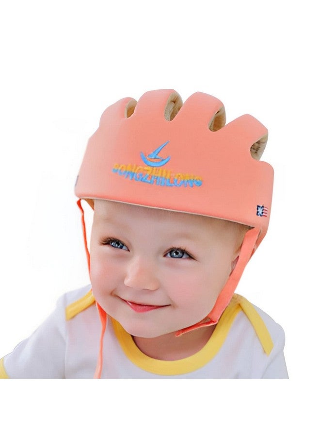 ESUPPORT Baby Adjustable Helmet Kid Soft Cushion Harnesses Cap Toddler Infant Hat When Learning To Crawl Walk Play (Orange) - Image 1