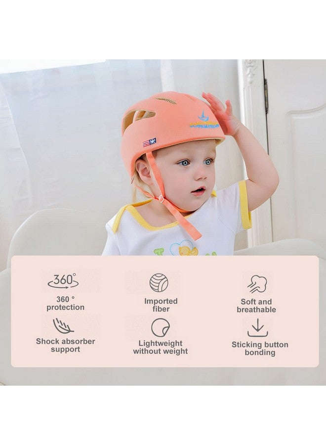 ESUPPORT Baby Adjustable Helmet Kid Soft Cushion Harnesses Cap Toddler Infant Hat When Learning To Crawl Walk Play (Orange) - Image 5