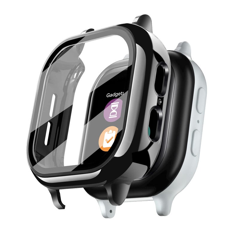 Snyeest [3-Pack] Snyeest Case Compatible for Gizmo Watch 2 Screen Protector for Kids, Tempered Glass case Only Compatible for Verizon Gizmo Watch 2(Black+Clear+Yellow) - Image 5