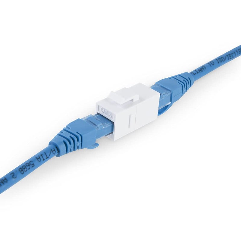 MAKINGTEC RJ45 CAT6 Keystone Coupler, 20 Pack Female to Female Plug-In Coupler, UTP CAT6 Keystone In-Line Coupler, White - Image 5