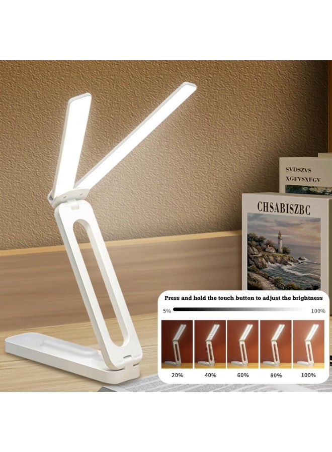 LED Cordless Desk Lamp, Foldable Desk Lamp with 3 Eye Adjustment Levels, USB Rechargeable Reading Lamp and Digital Lamp - Image 3