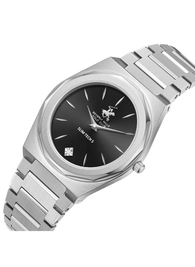 بيفرلي هيلز بولو كلوب BEVERLY HILLS POLO CLUB BP3668X.350 Men's Analog Display Watch & Metal Strap Silver