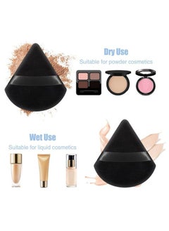 TWIREY Pizza Puff Triangle Powder Puff Soft Powder Sponge Foundation Powder Sponge Triangle Sponges With Strap (Multicolour) (Traingle) 2 Pcs  - Image 5